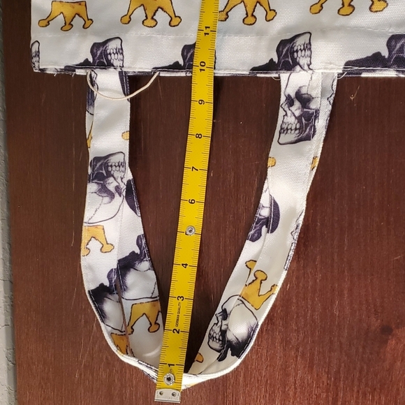 Shoulder Canvas Tote Bag w/ Skull and Crown graphics - Picture 7 of 7